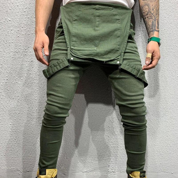 Męskie Spodnie Cargo w Jednolitej Wariancie 01703561X