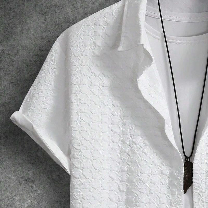 Męska krótko rękawowa koszula w kratę 65906540X