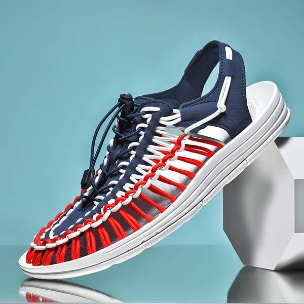 MĘSKIE RĘCZNIE TKANE SANDAŁY PLAŻOWE 53152187