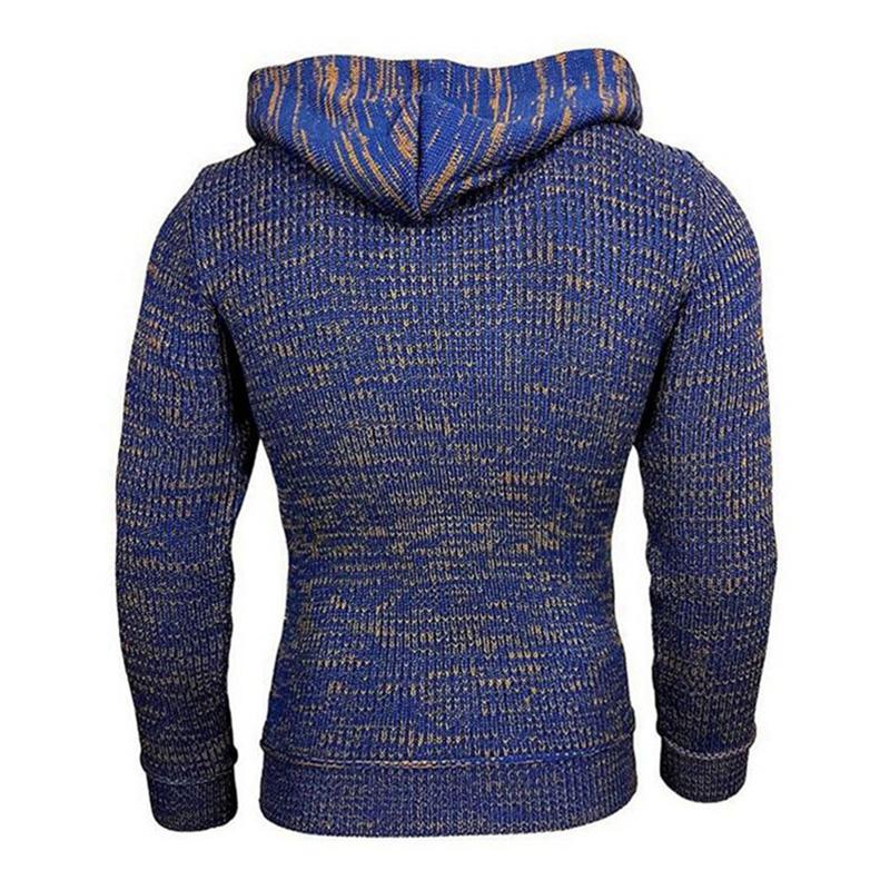 Męski Casual Długi Sweter z Kapturem 17002971M