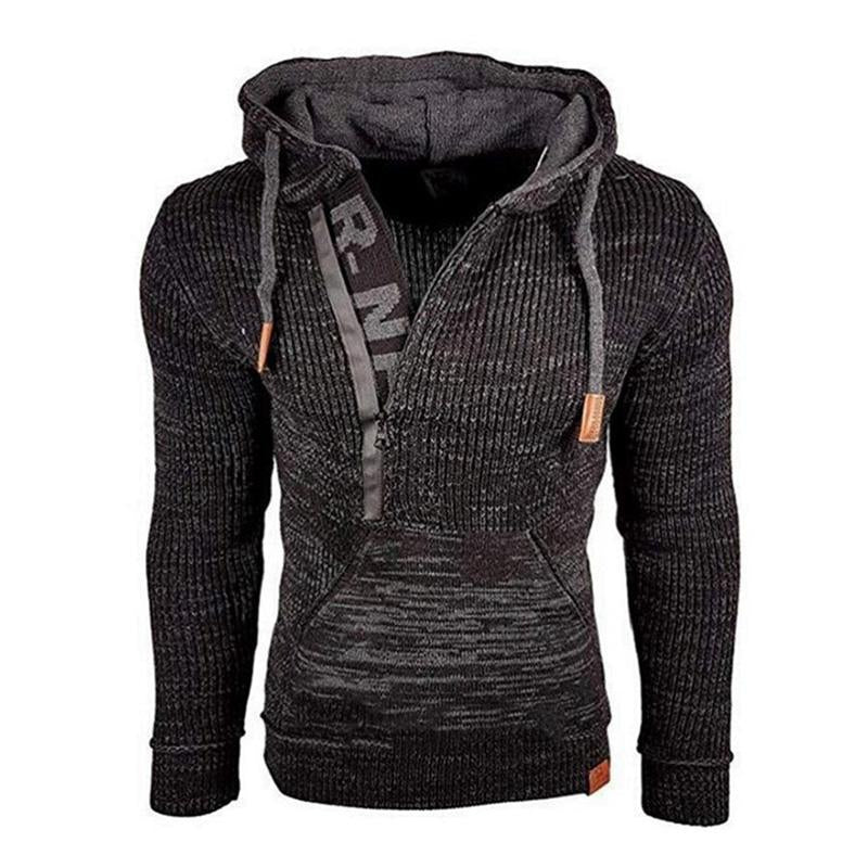 Męski Casual Długi Sweter z Kapturem 17002971M