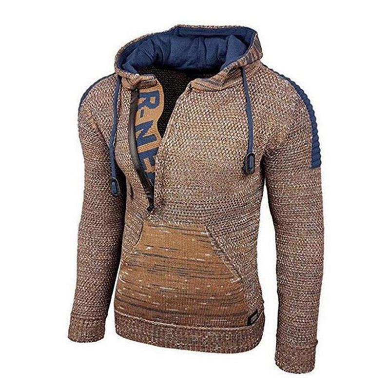 Męski Casual Długi Sweter z Kapturem 17002971M