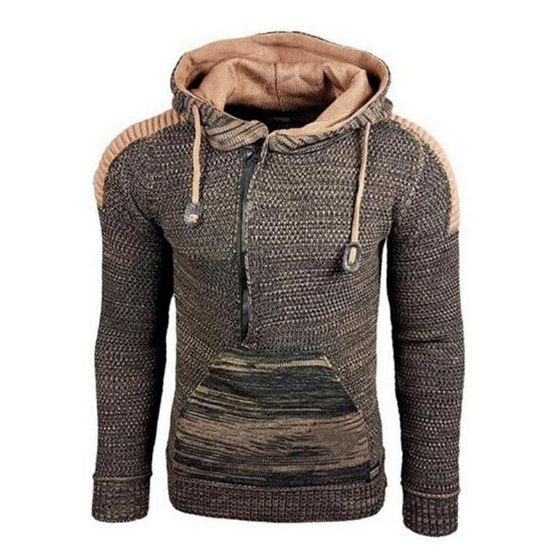 Męski Casual Długi Sweter z Kapturem 17002971M