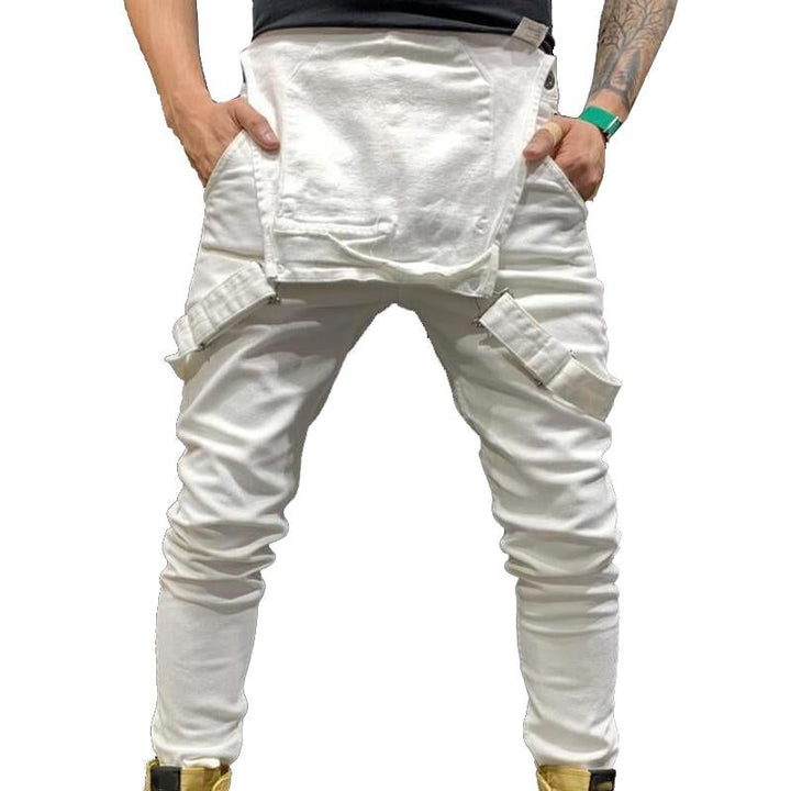 Męskie Spodnie Cargo w Jednolitej Wariancie 01703561X