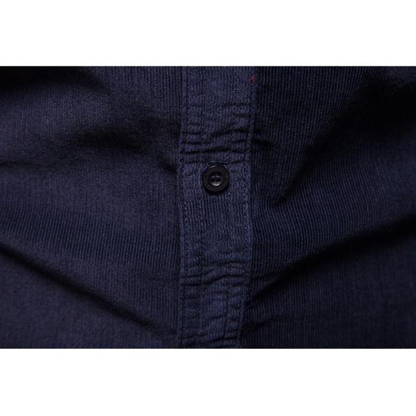 Męska Koszula Vintage z Materiału Sztruksowego - Model 86503503X