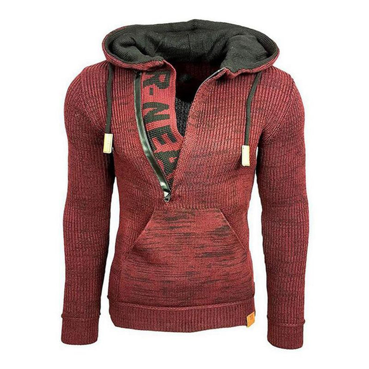 Męski Casual Długi Sweter z Kapturem 17002971M