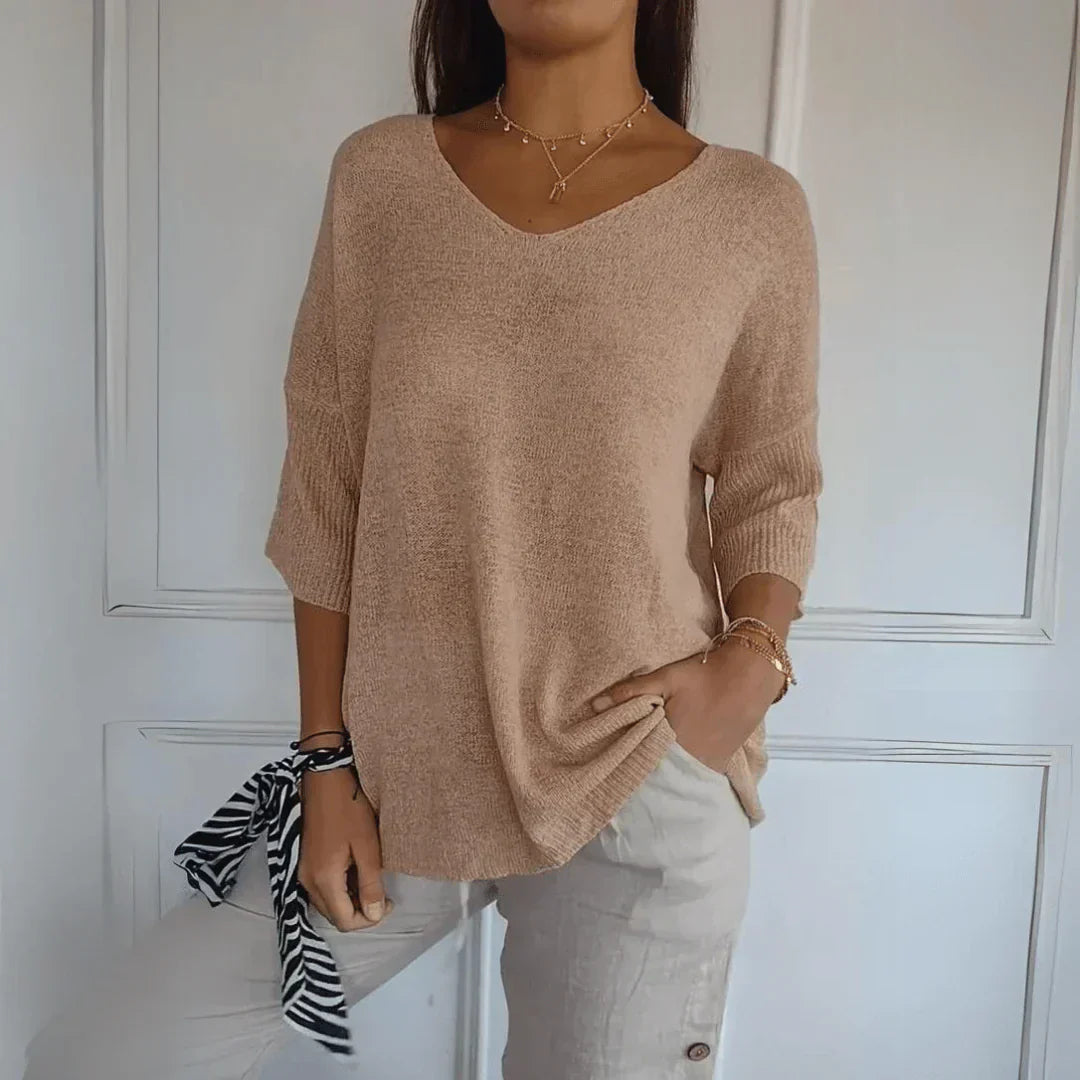 Stefania | Bluzka z krótkim rękawem w stylu Casual Chic