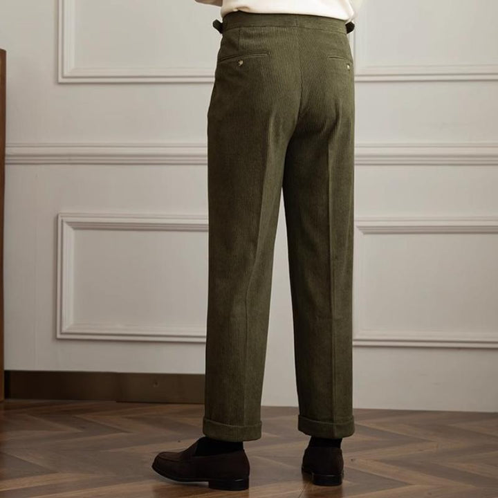 Męskie Vintage Spodnie Cargo z Manšestru Naples 89045032Y